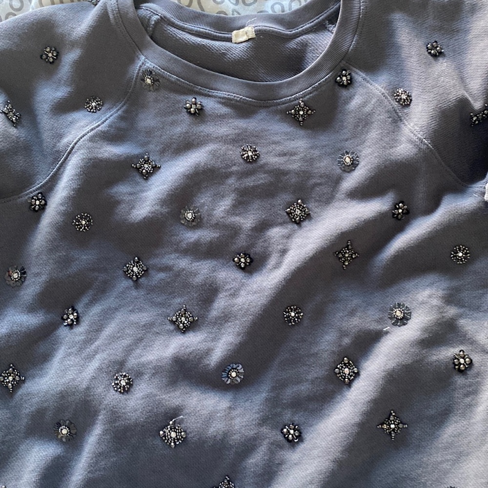 J crew embellished sweatshirt